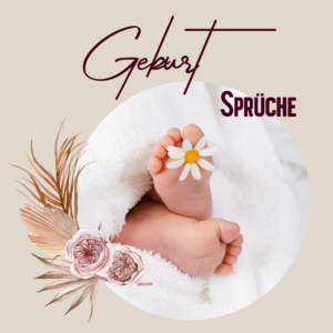 Bild mit Babyfüßen, dass zur Kategorie Geburt Sprüche führt