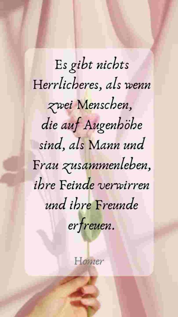 Bild mit einem Zitat über die Ehe vom Philophen Homer