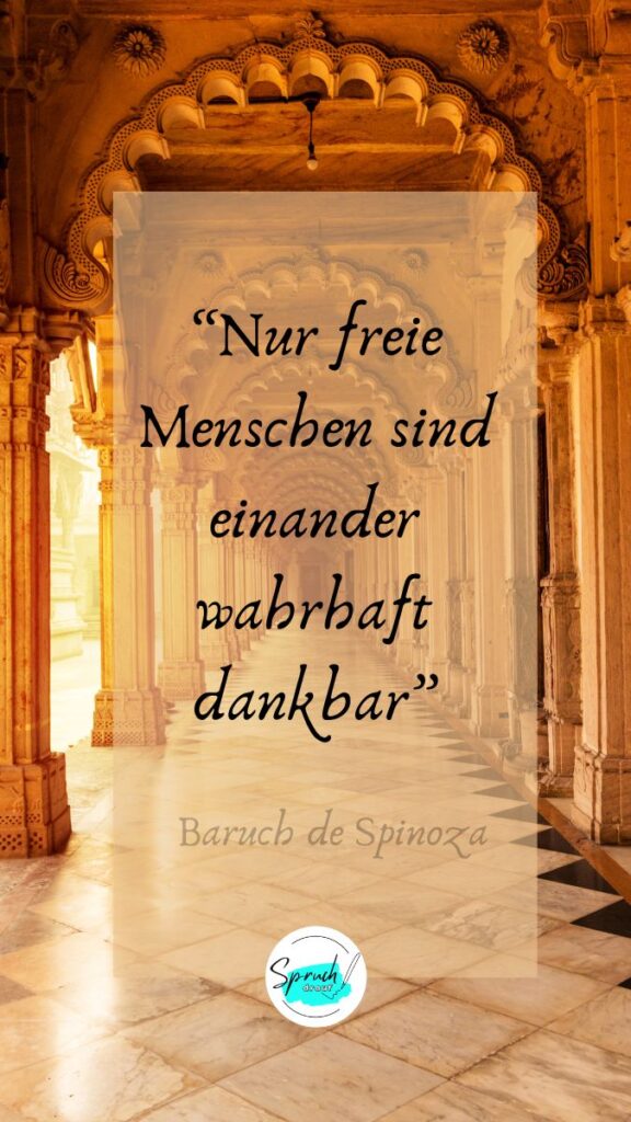 Hintergrundbild mit Zitat über Dankbarkeit: "Nur freie Menschen sind einander wahrhaft dankbar."