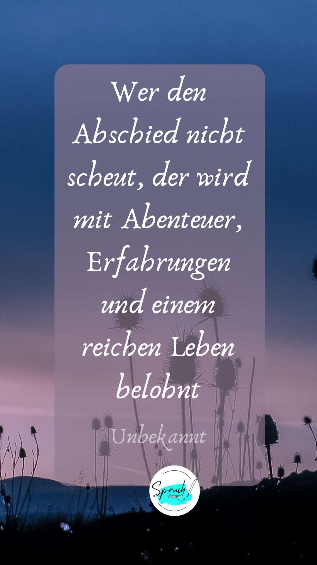 Hintergrundbild mit Spruch zum Abschied für einen Kollegen.