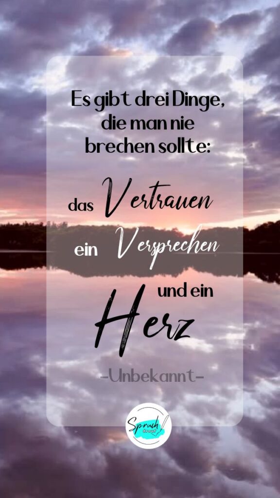 Hintergrundbild mit Spruch zum Thema Liebeskummer und Herz brechen.