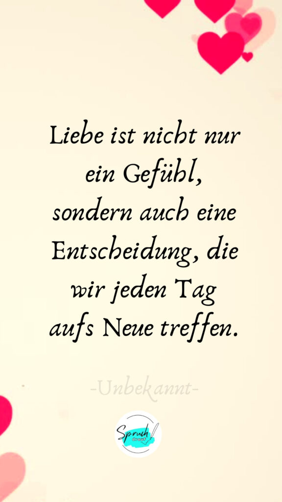 Hintergrundbild mit Spruch, der ideal für ein Gästebucheintrag zur Hochzeit ist: Liebe ist nicht nur ein Gefühl, sondern auch eine Entscheidung, die wir jeden Tag aufs Neue treffen.