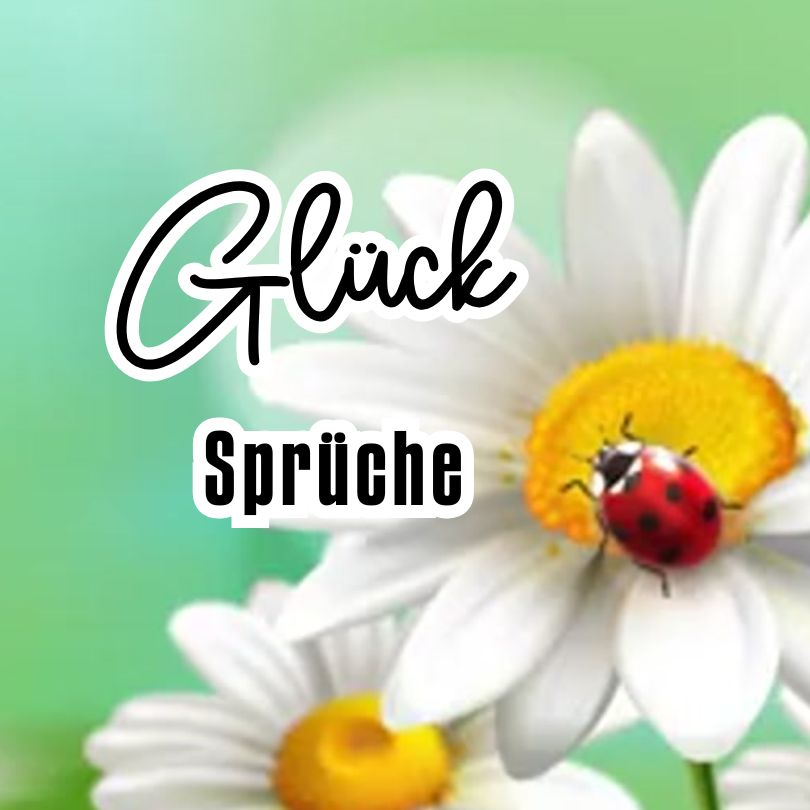 Bild mit Aufschrift "Glück Sprüche" - führt zu einer Seite mit Sprüchen über Glück.