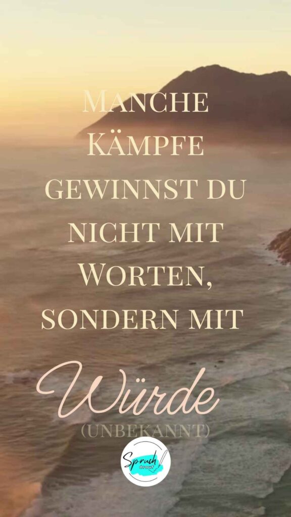 Hintergrundbild mit stimmungsvoller Landschaft und einem Spruch über innere Stärke.