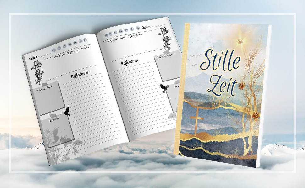Stille Zeit Journal mit Vers des Tages und Reflexion - Innenansicht.