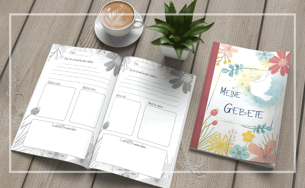 Innenseiten mit Gebetsfeldern und Reflexionsbereich