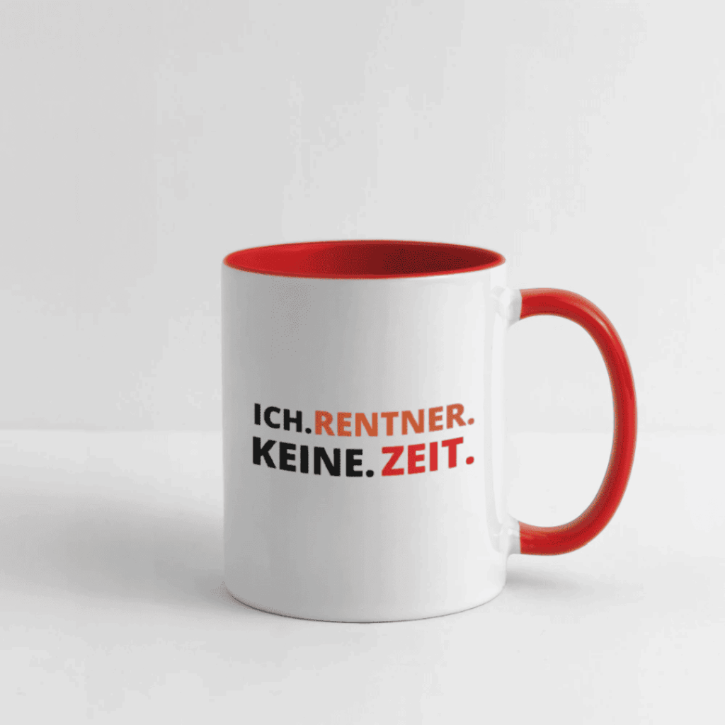 Tasse mit lustigem Rentner-Spruch