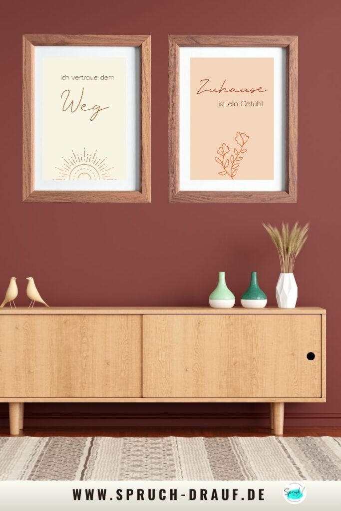 Poster Set „Ich vertraue dem Weg“ und „Zuhause ist ein Gefühl“