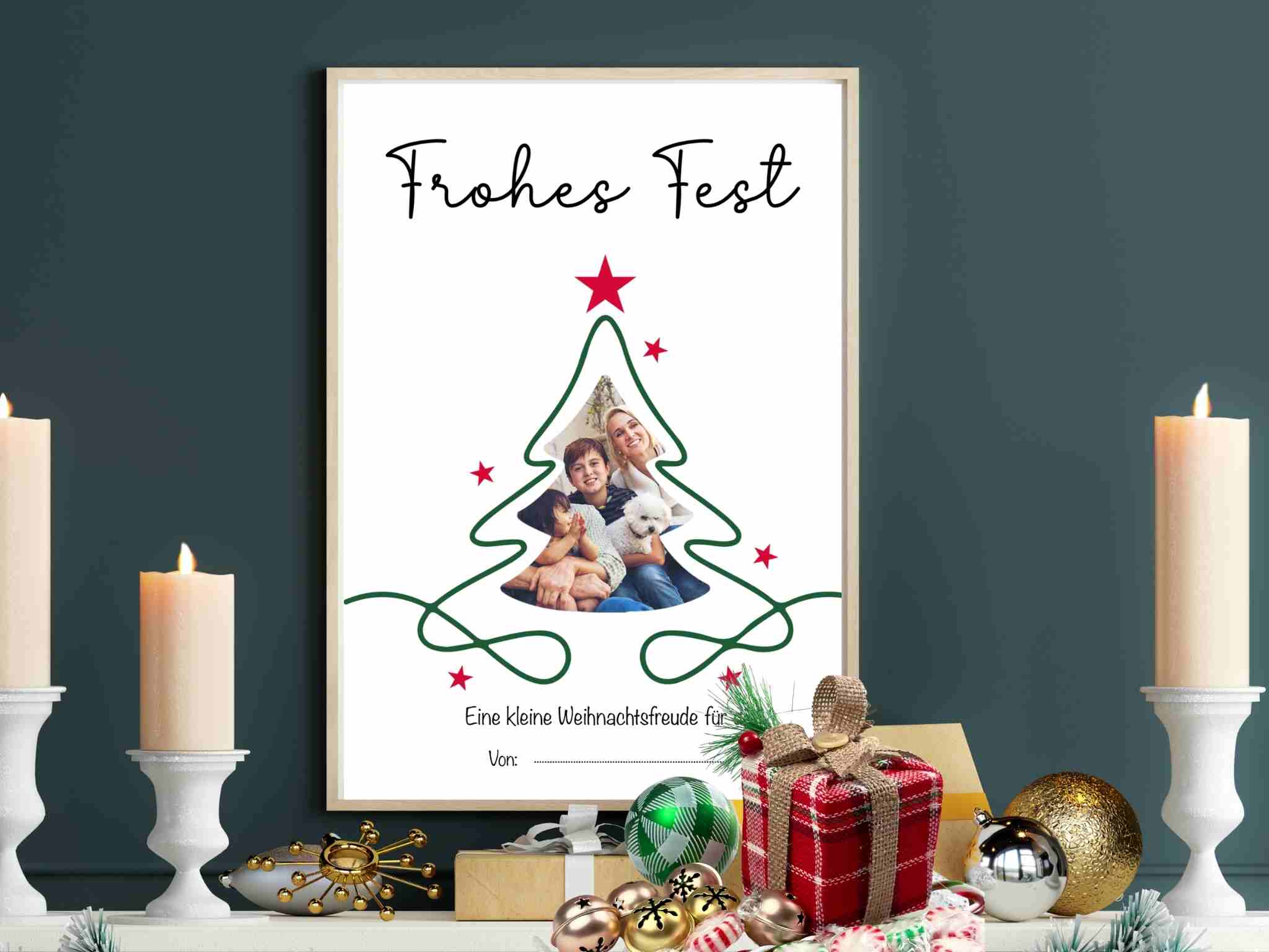 Geldgeschenk zu Weihnachten "Frohes Fest"