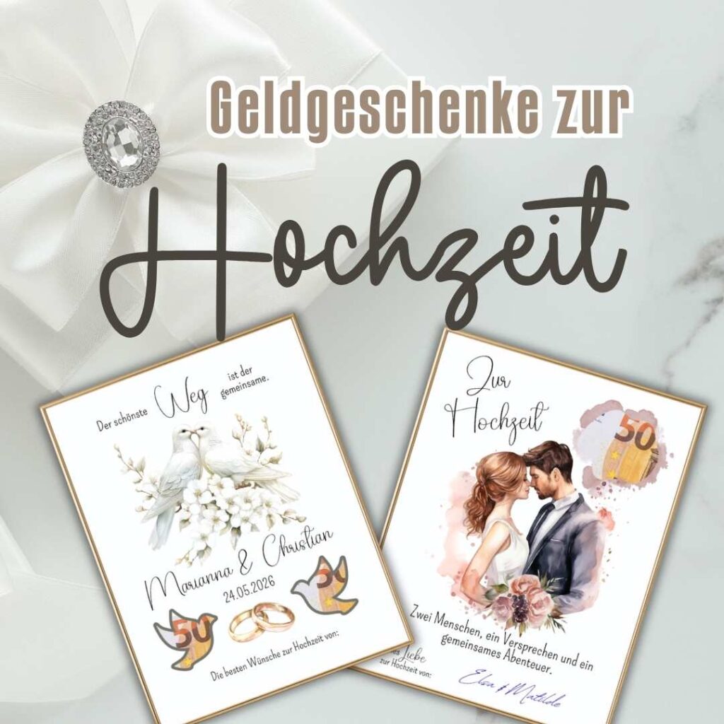 Geldgeschenke zur Hochzeit. Beitragsbild für die Kategorie.